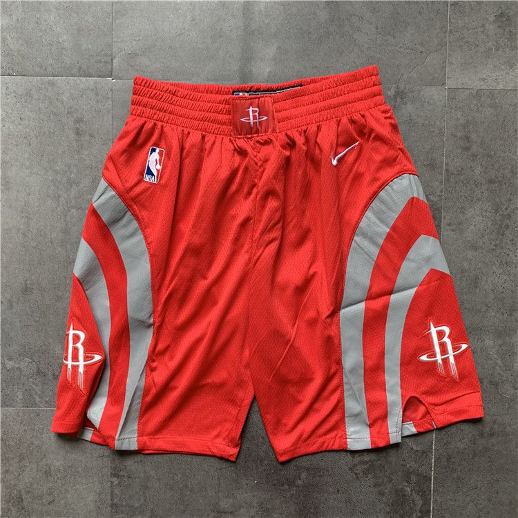 Men NBA Houston Rockets Red Nike Shorts 0416